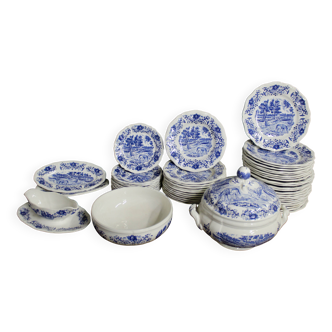 Derby Sarregemines 52-Piece Dinnerware Set, Deep Blue