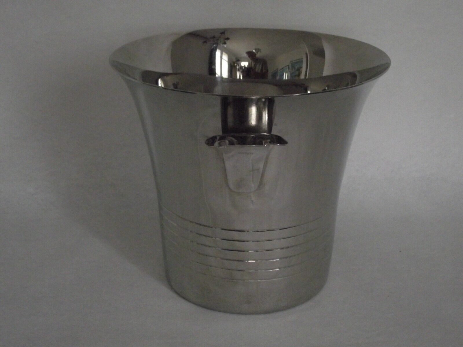 Silver stainless steel champagne bucket 18.10