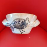 6 Earrings in varnished sleet,  Bird motif