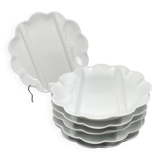 Compartmentalized plates in white Limoges porcelain