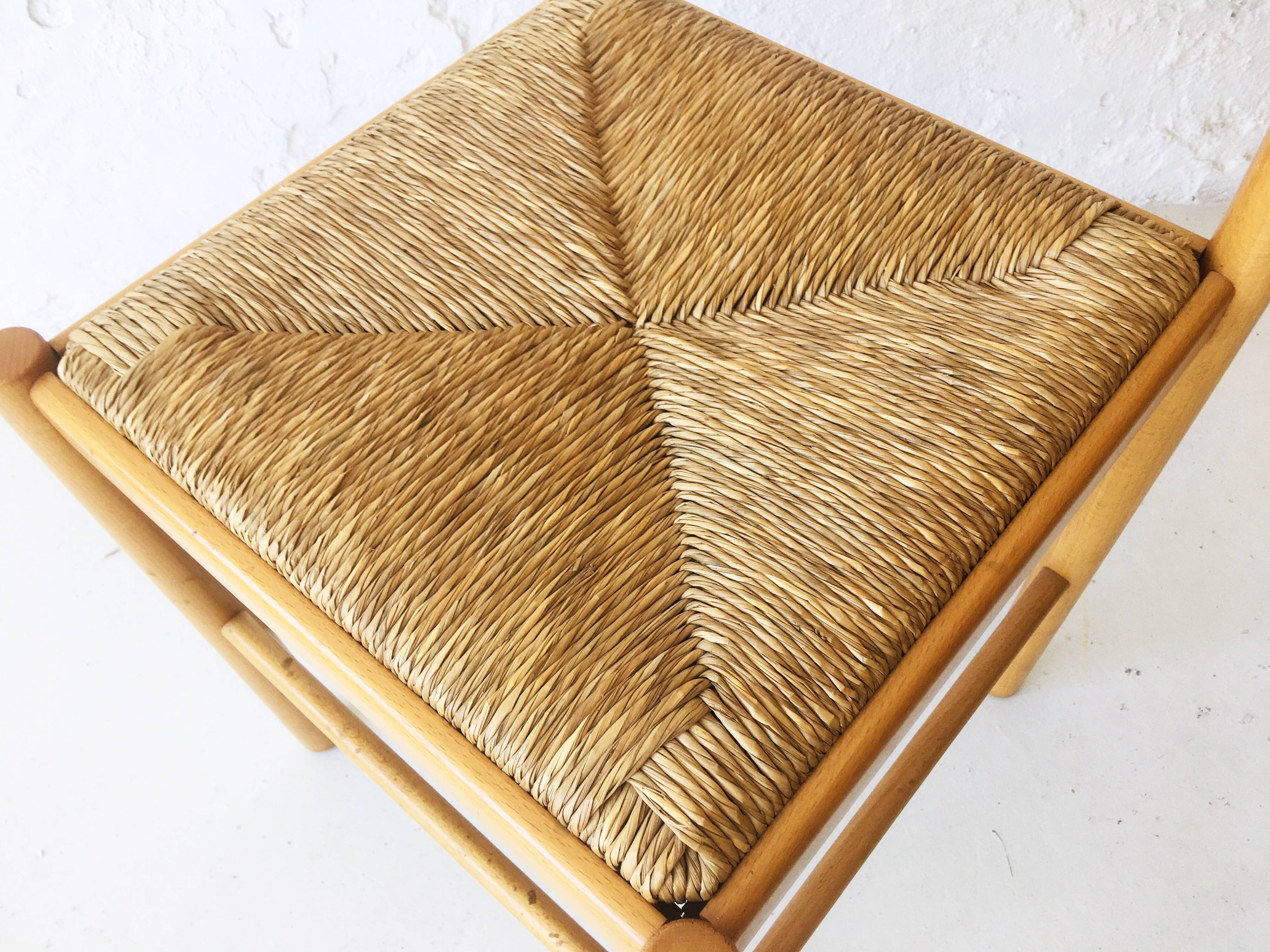 Chaise danoise à assise en corde, 1960