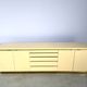 Brass and lacquer credenza by Jean Claude Mahey, 1970s