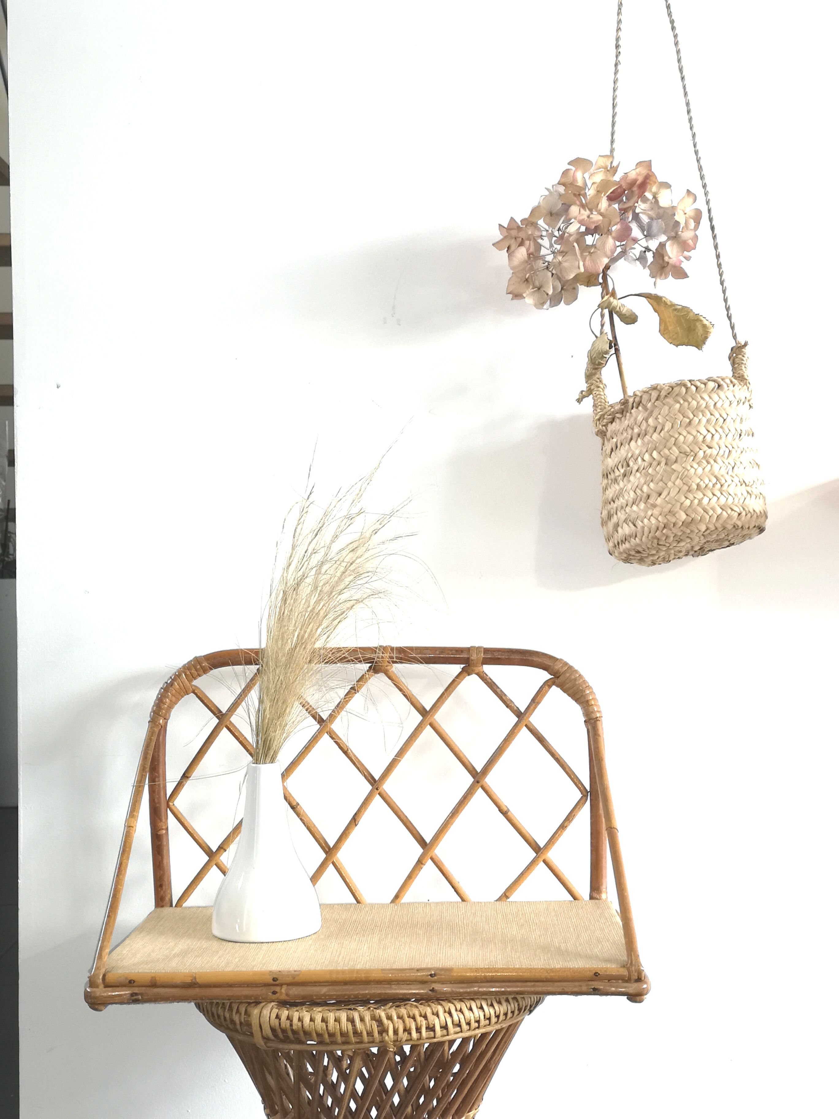 Rattan shelf