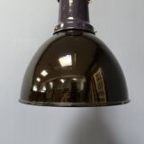 Large black enamel Bauhaus factory lamp