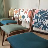 Suite of 4 vintage chairs 70 years