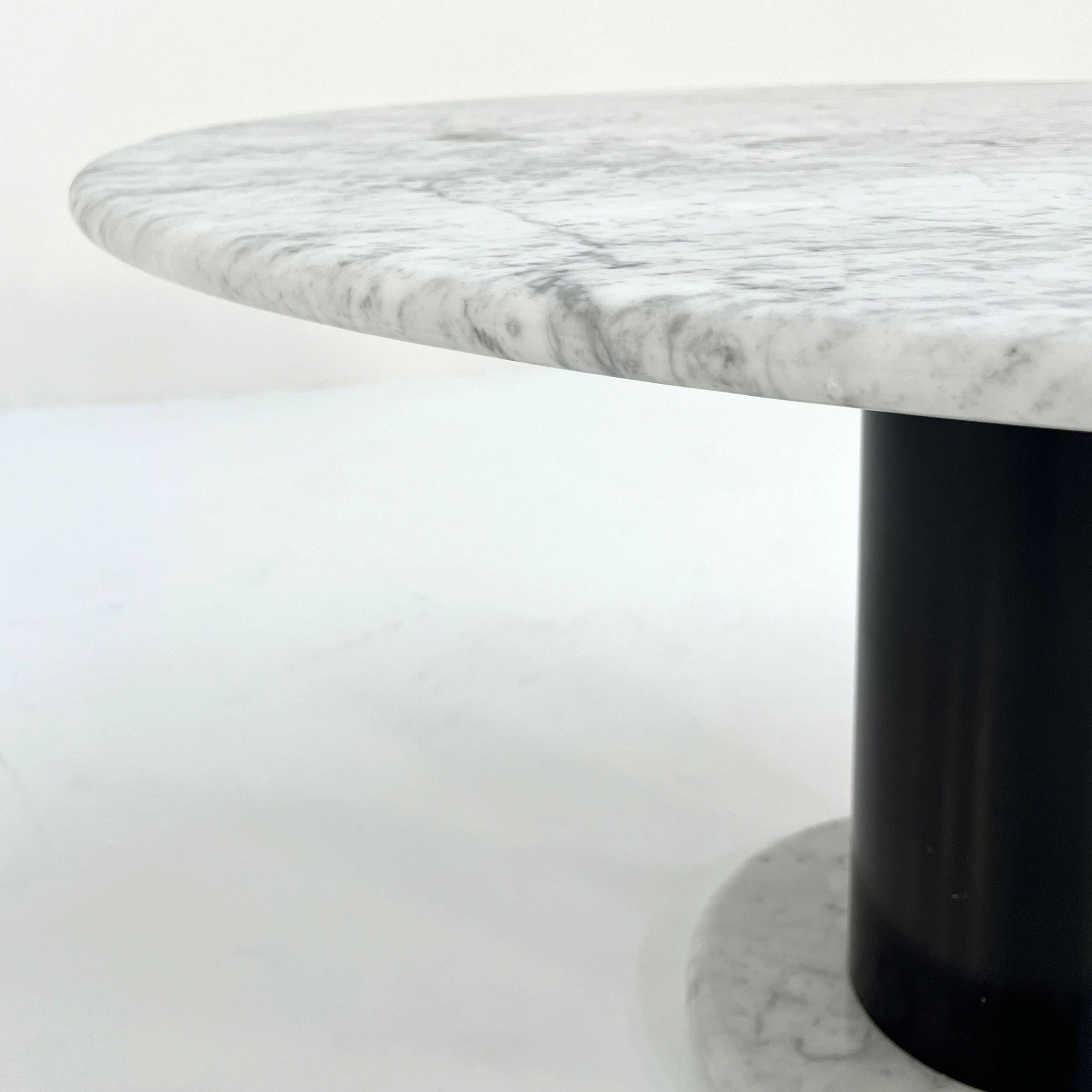 120cm Loto Rosso Marble Dining Table by Ettore Sottsass for Poltrono