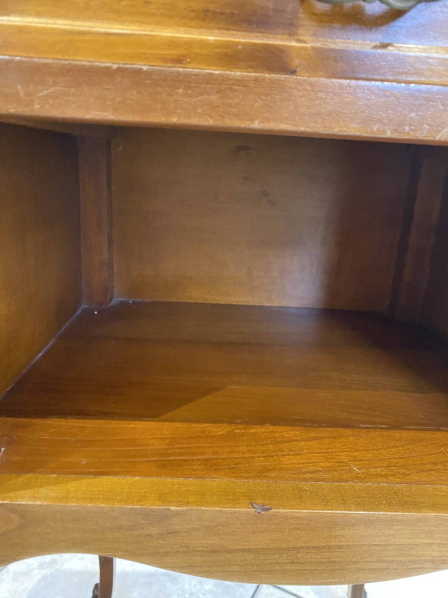 Pair of bedside tables with drawer and niche in Louis XV style.
