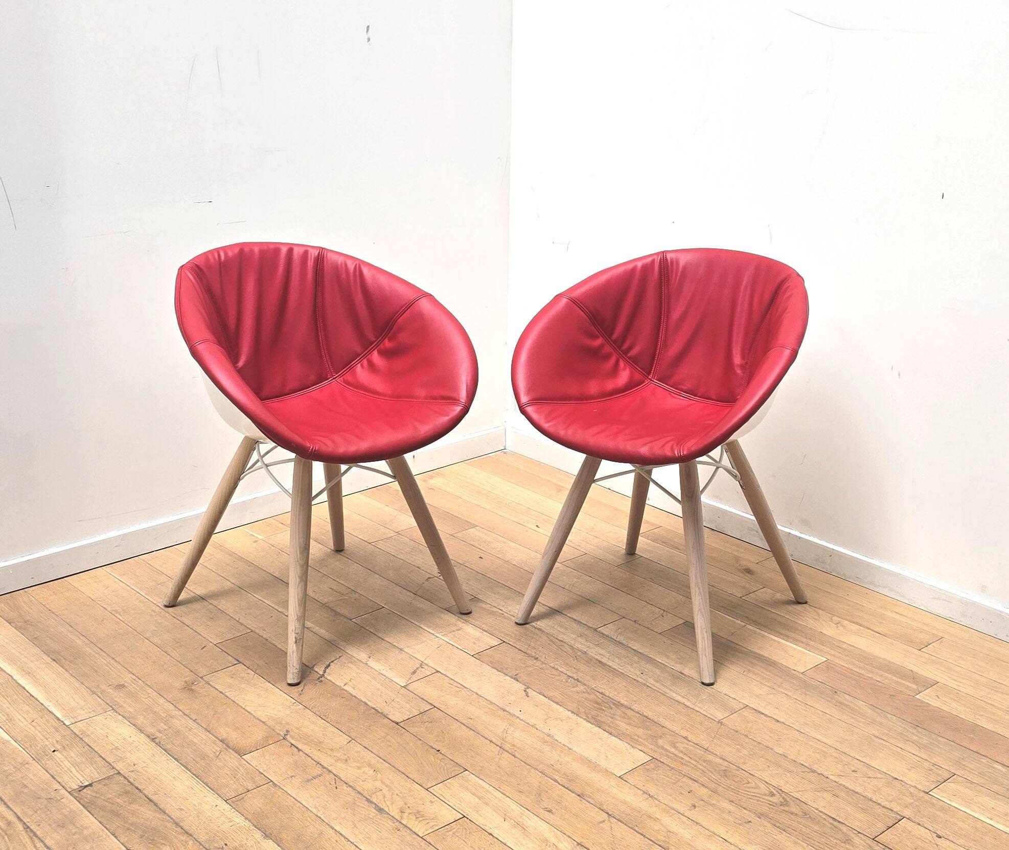 Pair of Gliss Wood 904 armchairs, Pedrali