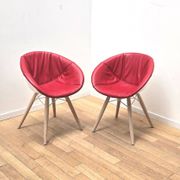 Pair of Gliss Wood 904 armchairs, Pedrali