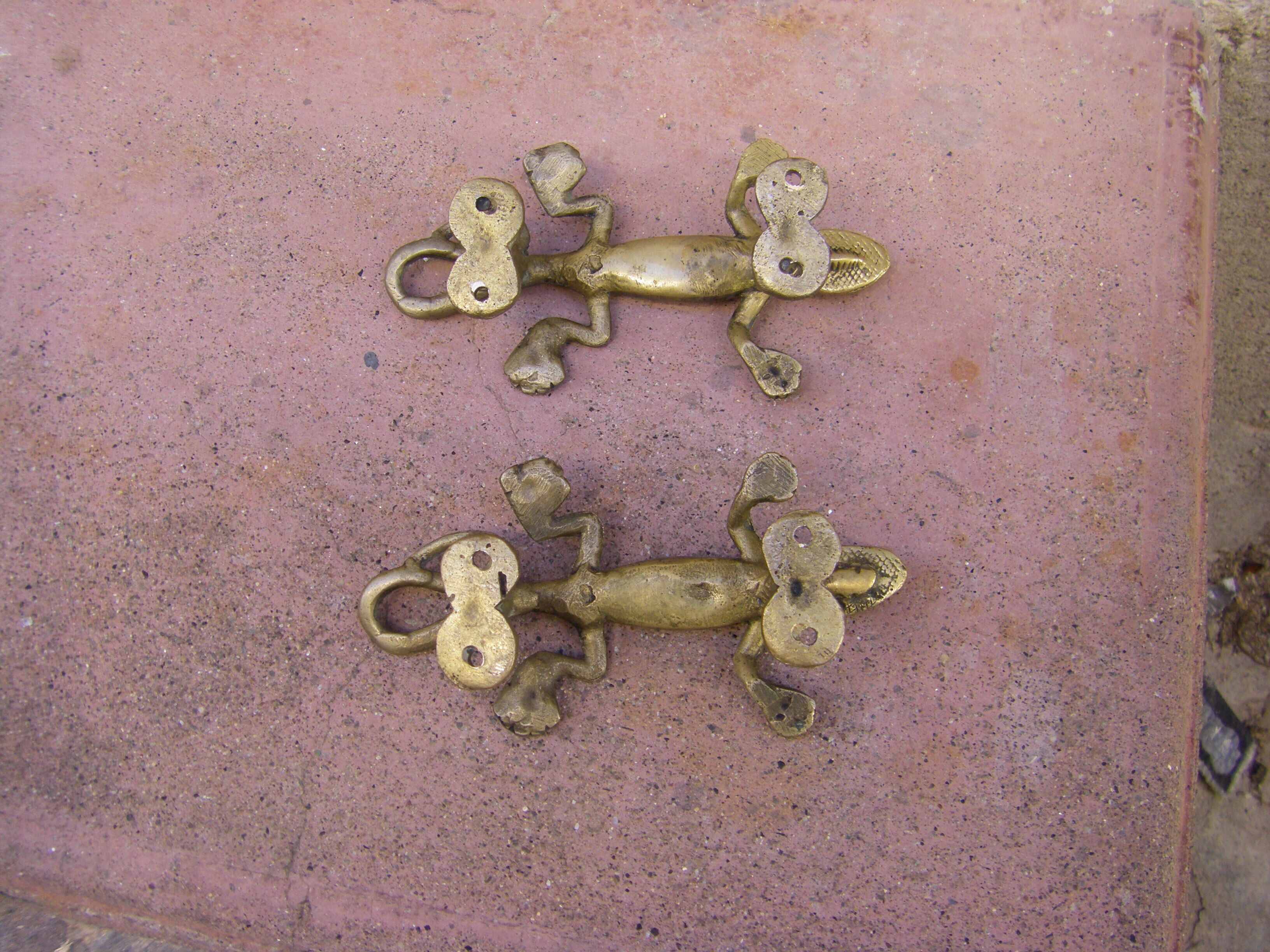 Pair of bronze handles