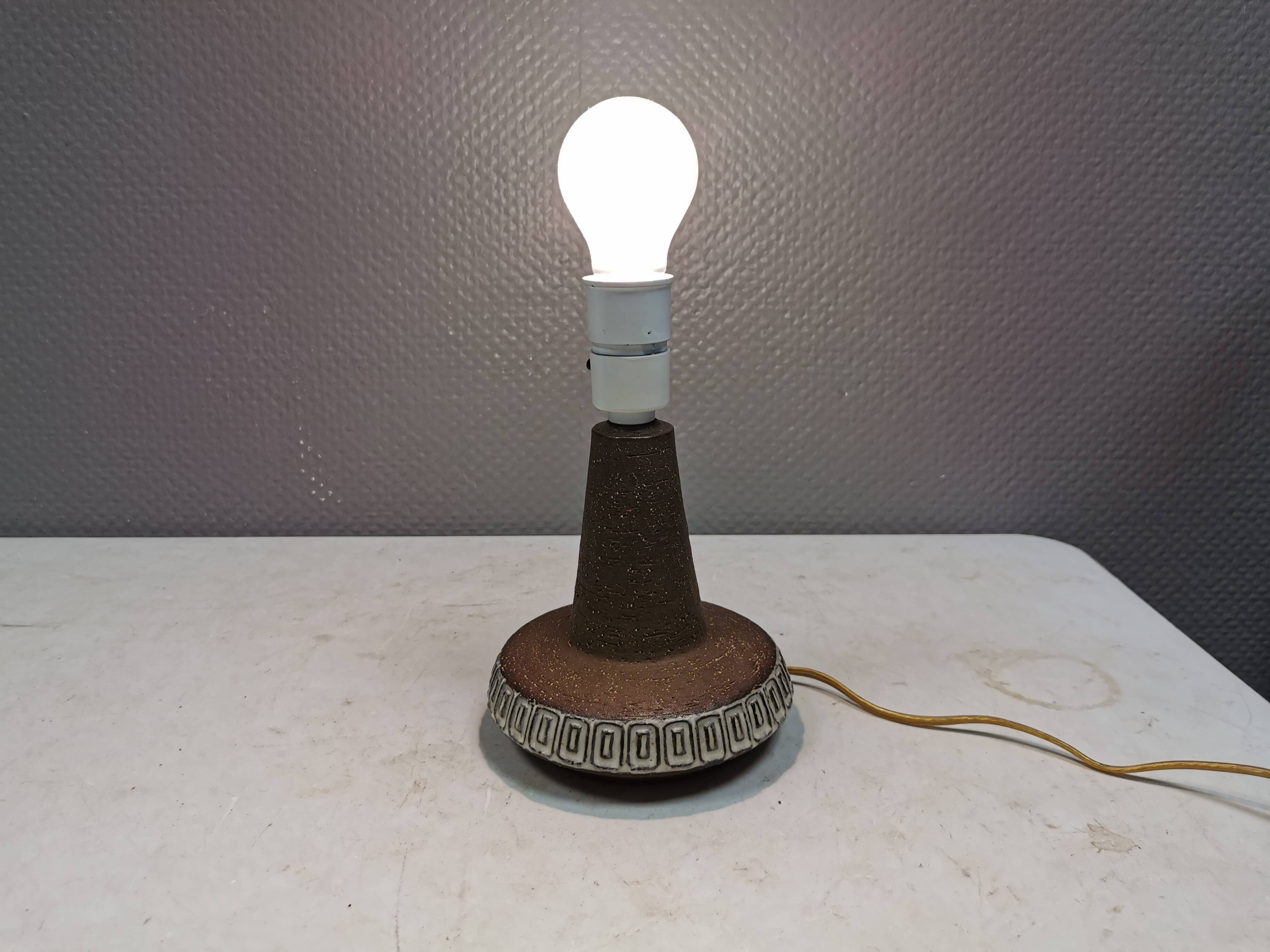 Ceramic Table Lamp, Helge Bjufstrøm Design, Michael Andersen Denmark, 1960s