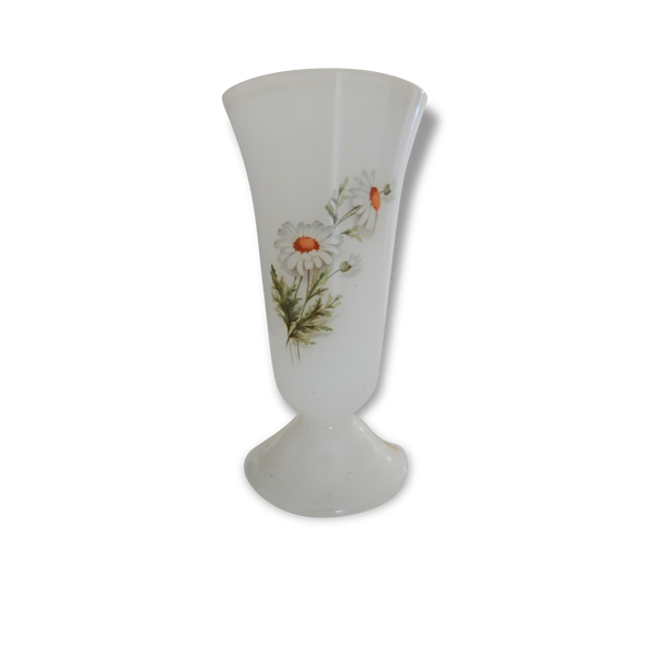 Petit vase Arcopal décor marguerite | Selency