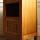 1930 bedside table in oak & black marble
