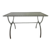 Table basse fer forgé et laiton 1950