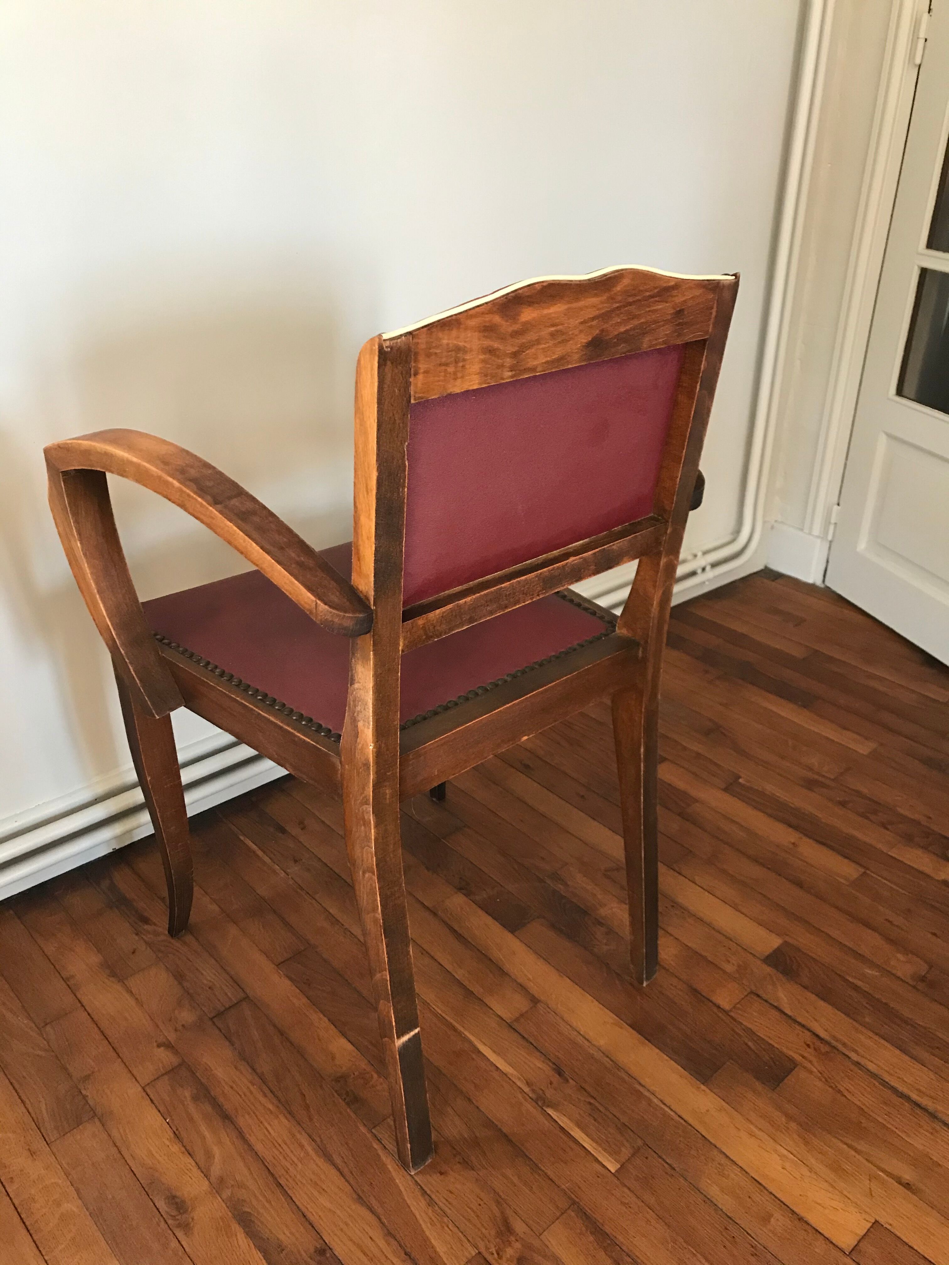 Pair of bridges art deco armchairs