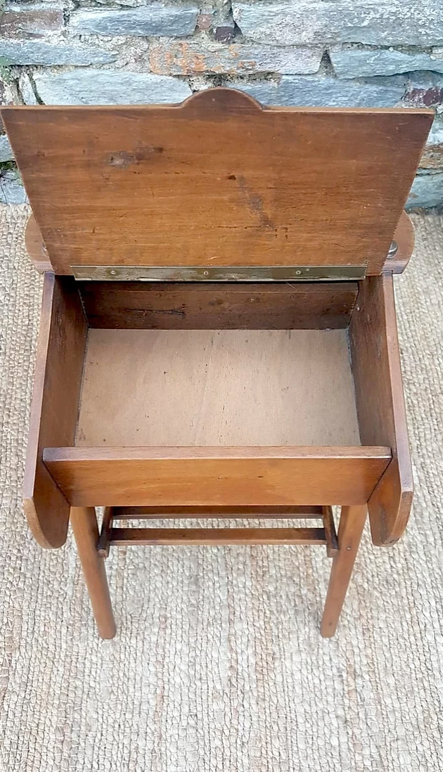 Former Scandinavian wooden sewing cart
