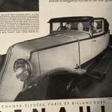 Plasticized Renault 1930 advertising poster