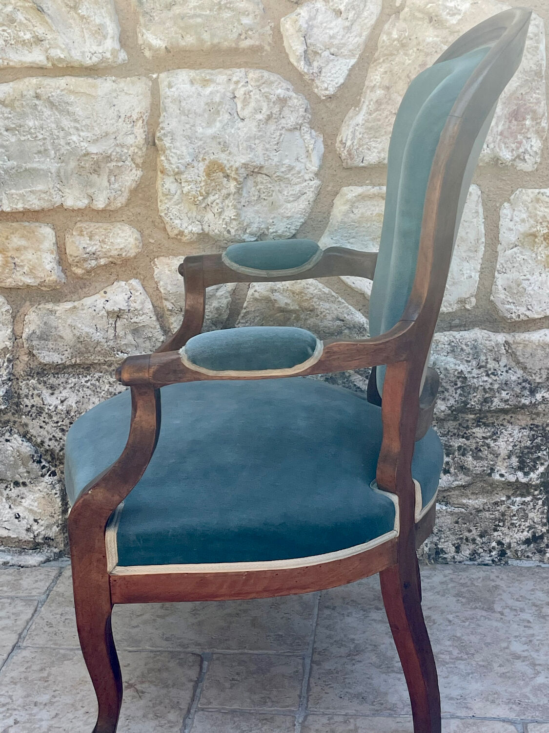 Napoleon III style mahogany armchair