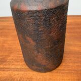 Brutalist vase from the mid-century German studio pottery by Gerhard Liebenthron, 1974.