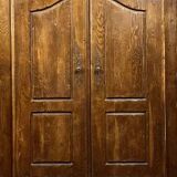 Rustic wardrobe in 18th century style made of solid wood
