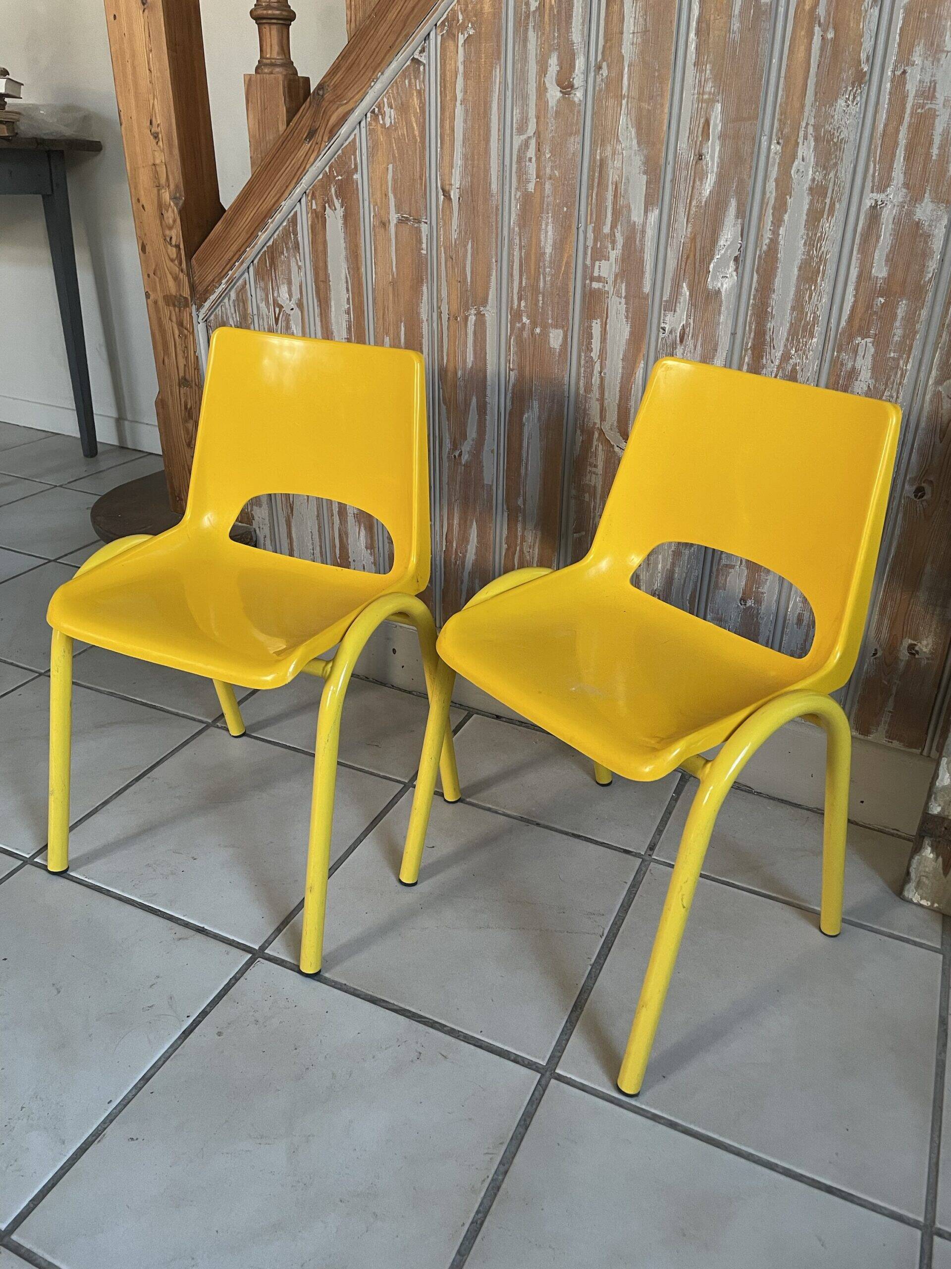Pair of yellow chairs