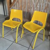 Pair of yellow chairs