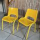 Pair of yellow chairs
