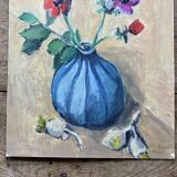 Oil on cardboard Bouquet of flowers