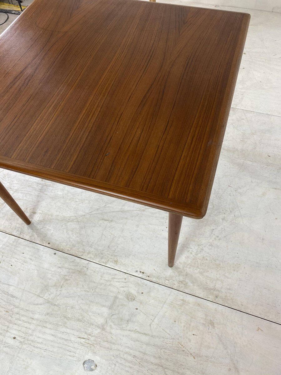 Vintage Scandinavian dining table expandable in 1960s teak
