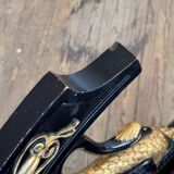 Pair of Empire-style bergère armchairs decorated with swans and lyres