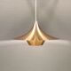 Ufo-like Danish hanging lamp, estimated from the 80s, made in copper colored lacquer.