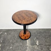 Side table in walnut and ebony wood in Art Deco style