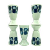 Série de 5 mazagrans ou tasses en porcelaine de Limoges