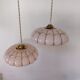 Art Deco pink glass suspensions from Clichy