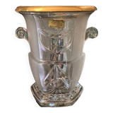 Seau à champagne vase art déco cristal et or