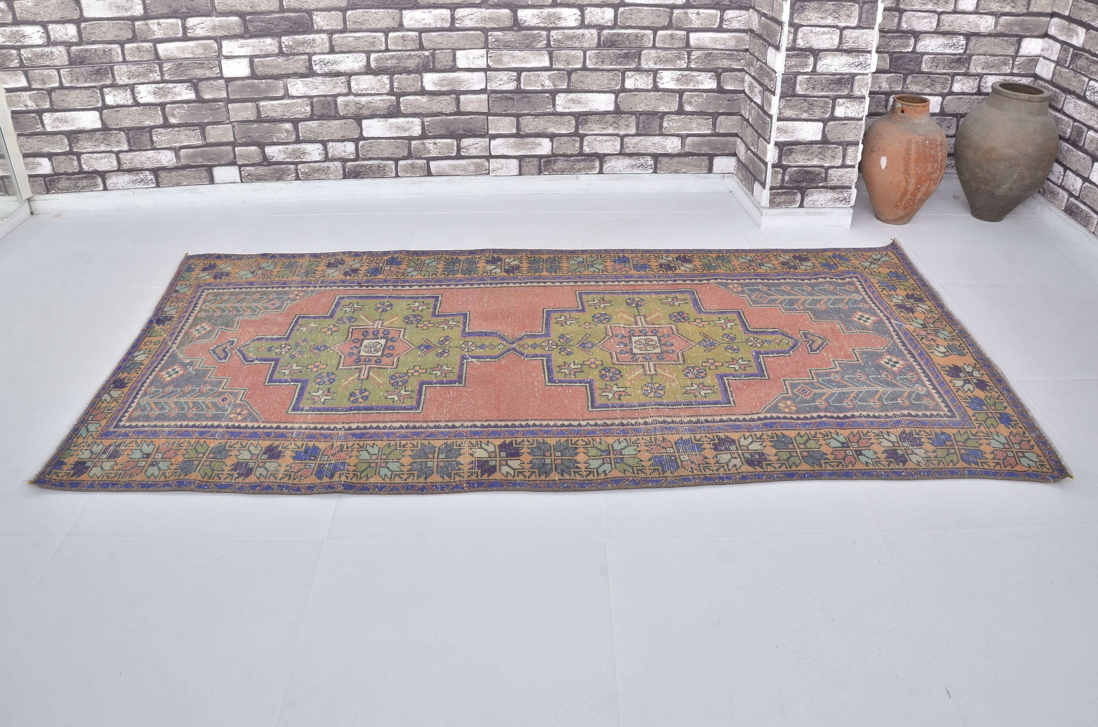 Handknotted Oushak Vintage Runner sku 2552