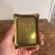 Antique Ashtray Catchall Art Nouveau Gilded Brass Flowers 20th Century