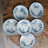 Set of 6 Terre de Fer plates, Acacia model