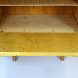 Vintage Nightstands with White Glass Tops, 1970s, Set of 2