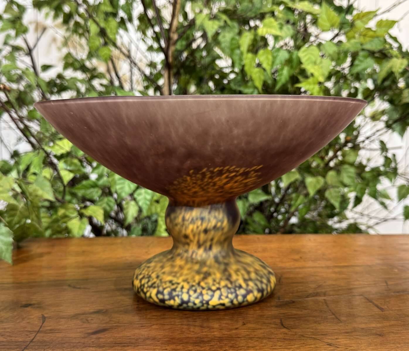 1950s Art Deco style unsigned glass paste bowl