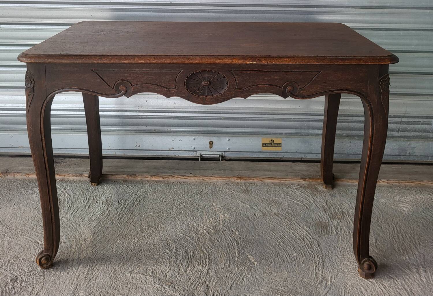 Desk called "lady's desk" / Louis XV style table in solid wood