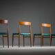 Chaises de salle à manger en similicuir vert botanique, années 1970, lot de 4
