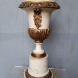 Medicis lamp carved polychrome wood ep 1940