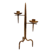 Grand vintage brutalist chandelier, Venetian style, sculptural metal.