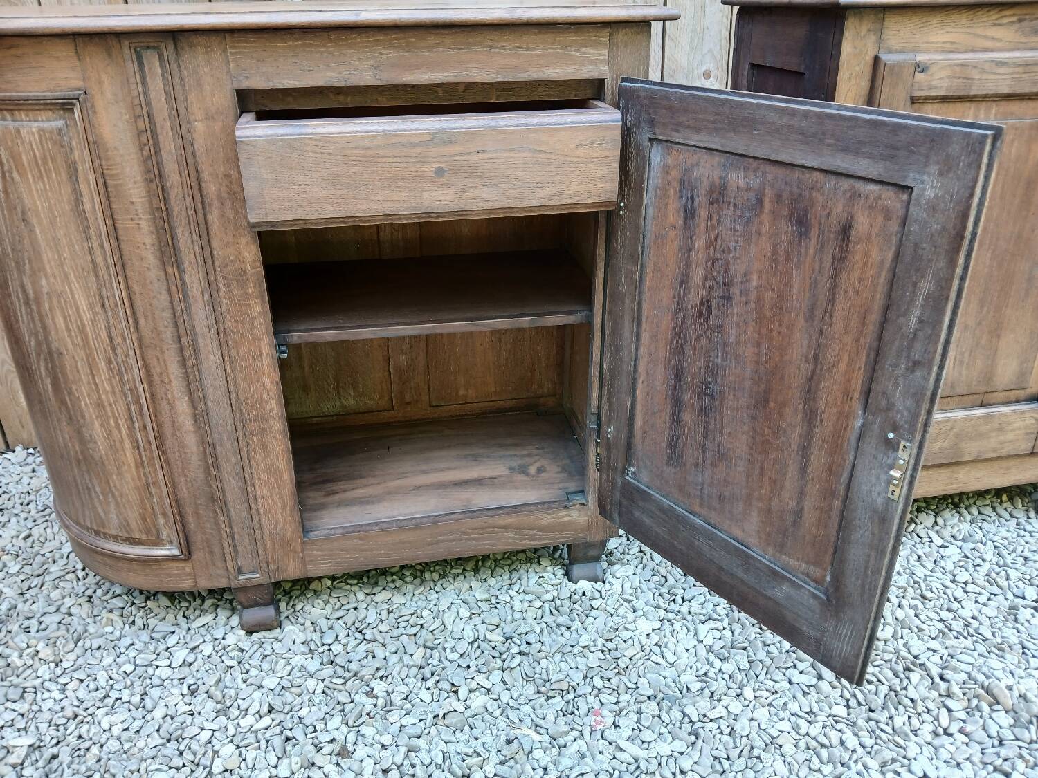 Enfilade - Paire de meuble à encoignure en chêne