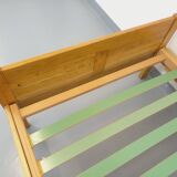 Vintage Mountain Design Les Arcs bed in ash wood from the 60s 70s