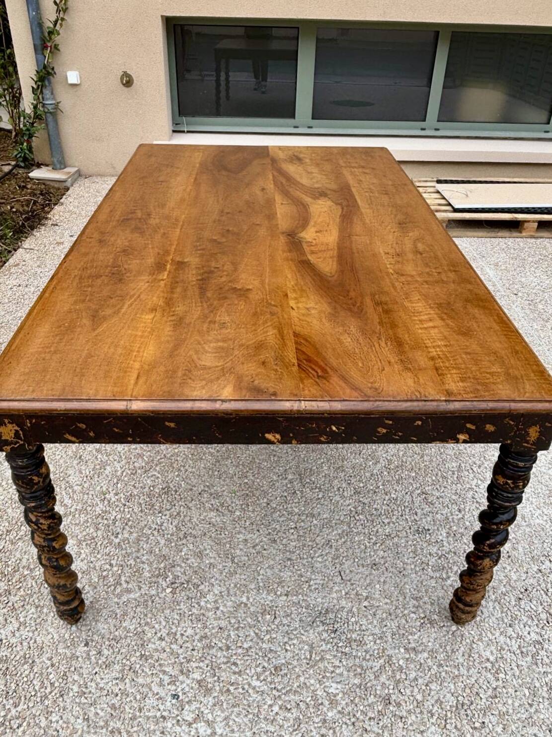 Walnut wood dining table