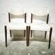 Paire de chaises vintage teck et skaï