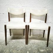 Paire de chaises vintage teck et skaï