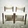 Paire de chaises vintage teck et skaï